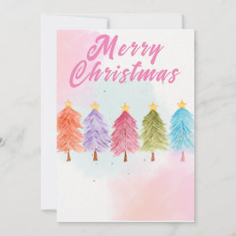 fröhliche Weihnachten hübsche Wasserfarben