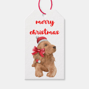 Fröhliche Weihnachten Hündchen Geschenkanhänger