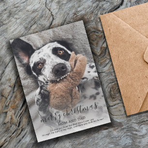 Fröhliche Weihnachten Hunde-Foto-Gruß von Rettungs