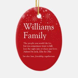 Fröhliche Weihnachten Ihre Familie Definition Schn Keramik Ornament