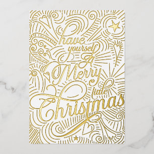 Fröhliche Weihnachten illustrierte Karte