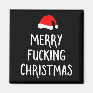 Fröhliche Weihnachten in ungeeigneter Santa-Pyjama Magnet