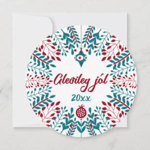 Fröhliche Weihnachten, Isländischer Weihnachtsgruß Feiertagskarte