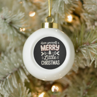 Fröhliche Weihnachten Keramik Kugel-Ornament