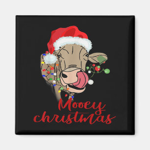 Fröhliche Weihnachten Kuh T-Shirt Färse Bauer Xmas Magnet