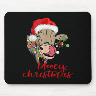 Fröhliche Weihnachten Kuh T-Shirt Färse Bauer Xmas Mousepad