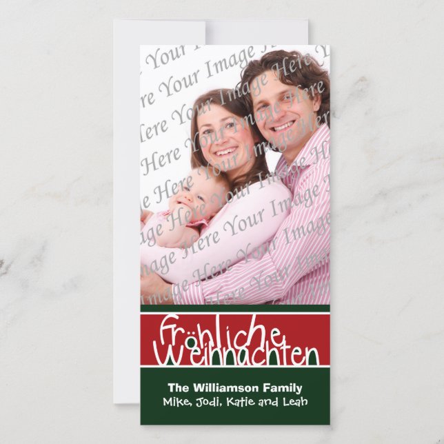 Frohliche Weihnachten kundenspezifische Feiertags- (Vorderseite)