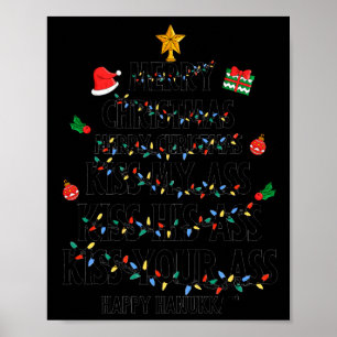 Fröhliche Weihnachten Küsse mein glückliches Chanu Poster