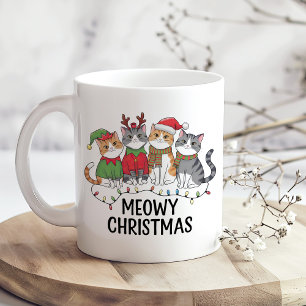 Fröhliche Weihnachten Lustige Katze - Feiertags-Ka Kaffeetasse