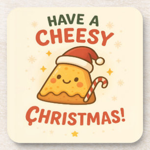 Fröhliche Weihnachten Lustige Pizza-Liebhaber Weih Getränkeuntersetzer