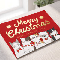Fröhliche Weihnachten Lustige süße Katzen singen W