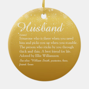Fröhliche Weihnachten Lustiger Cooler Ehemann Zita Keramik Ornament