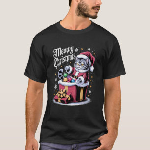 Fröhliche Weihnachten Lustiger Feiertag Katzenwitz T-Shirt
