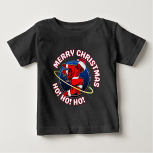 FRÖHLICHE WEIHNACHTEN LUSTIGER WELTRAUMASTRONAUT BABY T-SHIRT