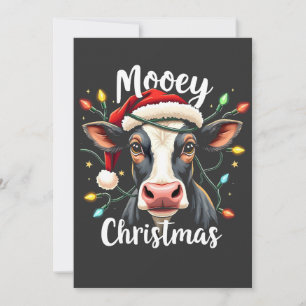Fröhliche Weihnachten Lustiges Xmas Kuh Rinderlieb Dankeskarte