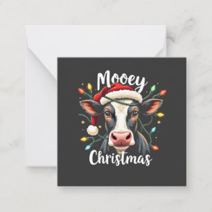 Fröhliche Weihnachten Lustiges Xmas Kuh Rinderlieb Mitteilungskarte