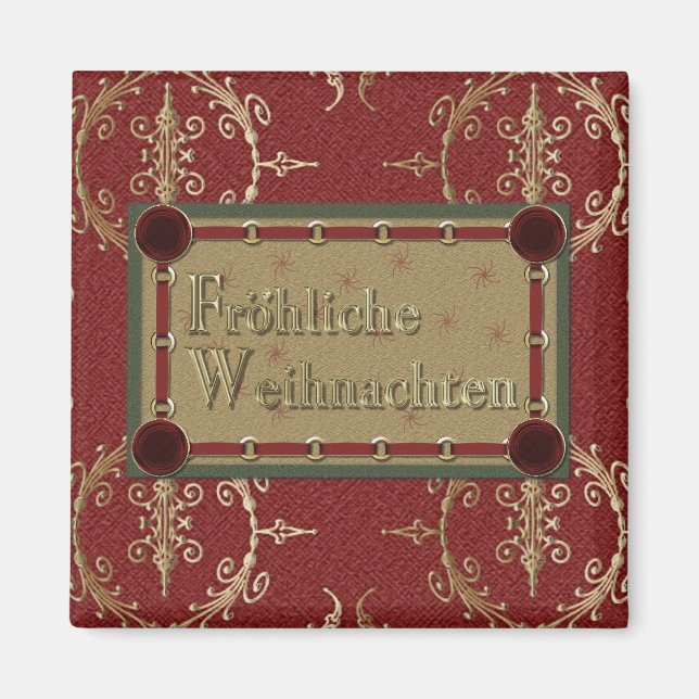Frohliche Weihnachten Magnet (Vorne)