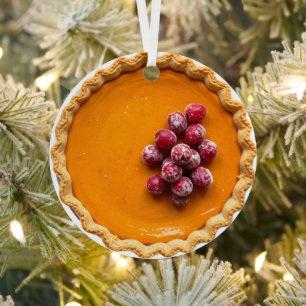 Fröhliche Weihnachten mit Beeren   Kürbiskuchen Ornament Aus Metall