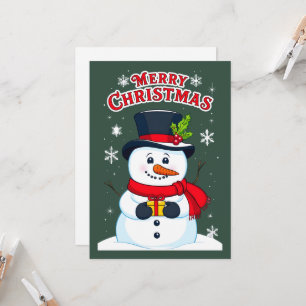 Fröhliche Weihnachten mit einem magischen Schneema Einladung