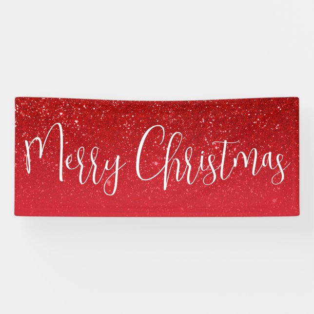 Fröhliche Weihnachten Moderne, elegante Skripte Ur Banner (Horizontal)