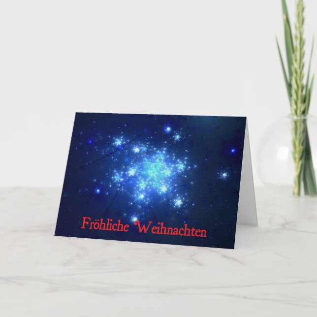 Frohliche Weihnachten - nächtlicher Himmel (Vorderseite)