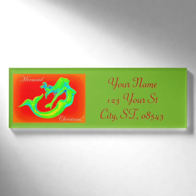 fröhliche Weihnachten Namenschild (Vorderseite)