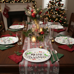 Fröhliche Weihnachten Pappteller