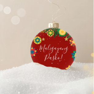 Fröhliche Weihnachten Personalisiertes Filipino We Keramik Ornament