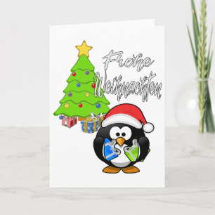 Fröhliche Weihnachten Pinguin Weihnachtsgeschenk I Karte