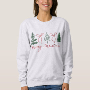 Fröhliche Weihnachten Preppy Coquette Sweatshirt