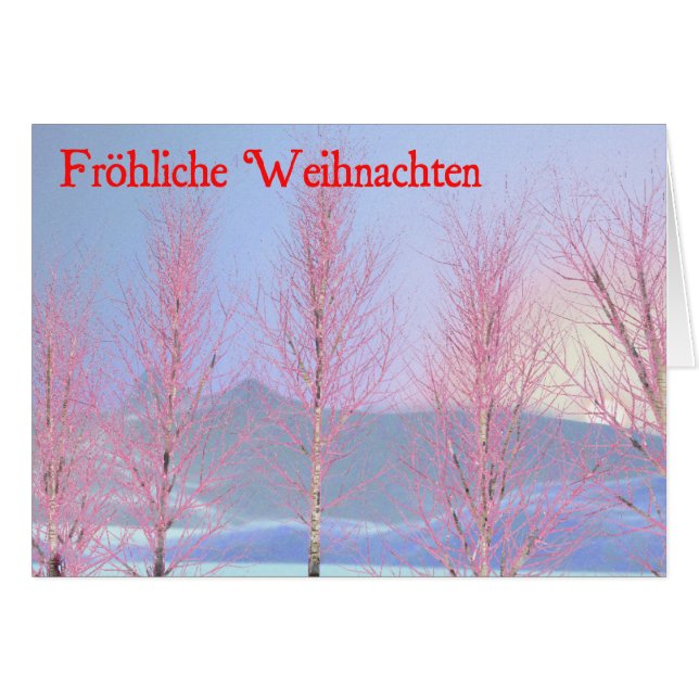 Frohliche Weihnachten - Raspberry Creme Birch (Vorderseite (Horizontal))
