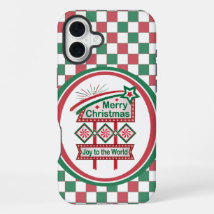 Fröhliche Weihnachten Retro-Marquee – Freude der W iPhone 16 Plus Hülle