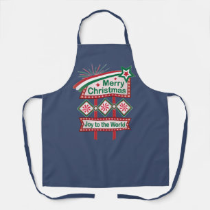 Fröhliche Weihnachten Retro Marquee – Freude der W Schürze