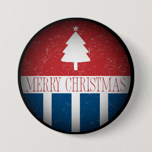 Fröhliche Weihnachten Retro Patriotisch Button