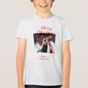 Fröhliche Weihnachten Retro-Weihnachtsbaum Kinderf Tri-Blend Shirt
