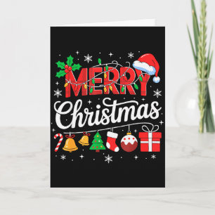Fröhliche Weihnachten Rote Santa-Mütze Rentier Wei Karte