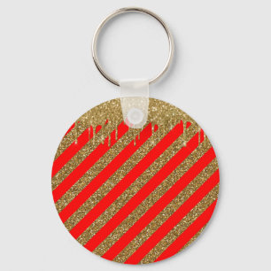 Fröhliche Weihnachten - Roter Glitzer Schlüsselanhänger