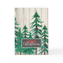 Fröhliche Weihnachten Rustikale Pinienbäume