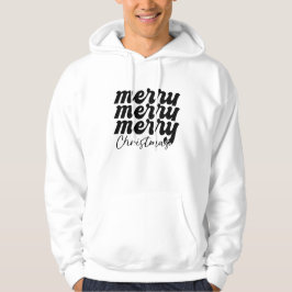 fröhliche Weihnachten schwarz-weiß Hoodie