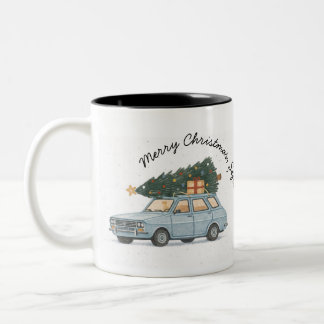 Fröhliche Weihnachten Șefu’ Dacia 1300 Rumänische Zweifarbige Tasse