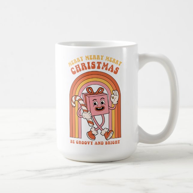 Fröhliche Weihnachten - Sei Groovy und hell Kaffeetasse (Rechts)