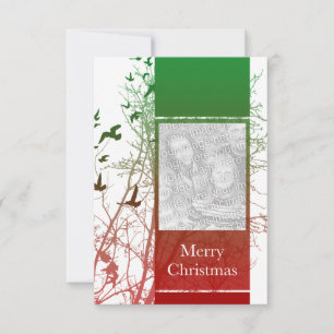 fröhliche Weihnachten (silbrig) Einladung