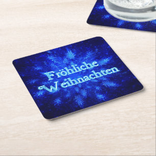 Frohliche Weihnachten - Snowburst Rechteckiger Pappuntersetzer