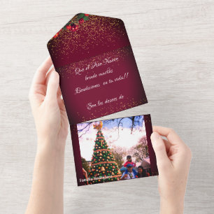 Fröhliche Weihnachten Spanische Weihnachtsgrüße All In One Einladung