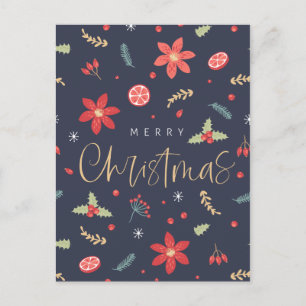 Fröhliche Weihnachten Spaß Floral