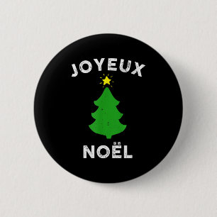 Fröhliche Weihnachten Süße Französische Weihnachts Button