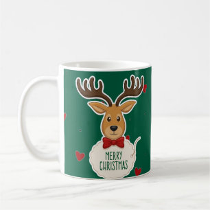 Fröhliche Weihnachten Süßes Rentier Kaffeetasse" Kaffeetasse