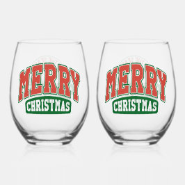 Fröhliche Weihnachten 'Tis the Season to Sparkle Weinglas Ohne Stiel