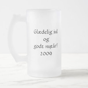 Fröhliche Weihnachten und ein gutes neues Jahr! Mattglas Bierglas