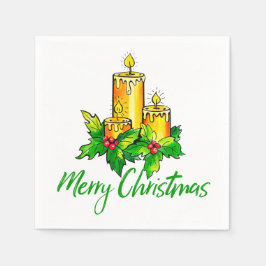 Fröhliche Weihnachten und glückliche Neujahr Napki Serviette